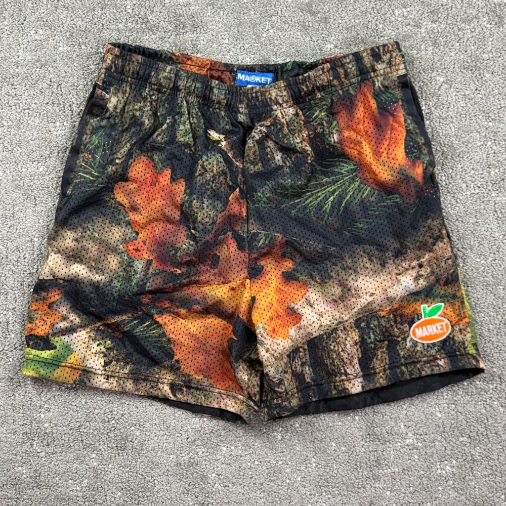 MARKET Fauxtree Mesh Shorts Mens Large Camo Realtree Tree Patch Allover Print